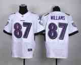 Nike Baltimore Ravens #87 Willams White Elite Jersey