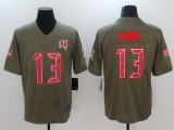 Mens Tampa Bay Buccaneers #13 Evans Olive Salute to Service Limited Jersey