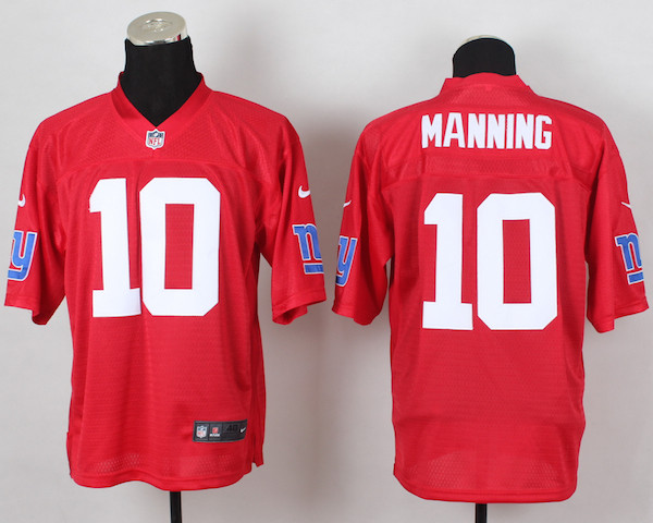 2014 NFL New York Giants QB #10 Manning Red Jerseys