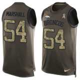 NFL Denver Broncos #54 Marshall Limited Green Salute to Service Tank Top
