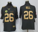 NFL Pittsburgh Steelers #26 Bell Gold Salute To Service Limited Jersey