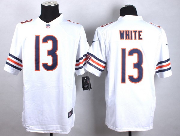 Nike Chicago Bears #13 White White Limited Jersey