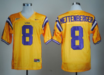 Nike LSU Tigers Zach Mettenberger 8 Golden College Football Jersey