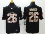 Nike Minnessota Vikings #26 Waynes Black Salute TO Service Jersey