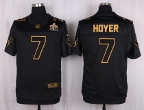 Mens Houston Texans #7 Hoyer Pro Line Black Gold Collection Jersey