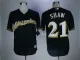 MLB Milwaukee Brewers #21 Shaw Blue Elite Jersey