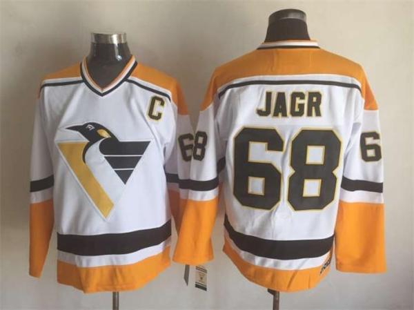 NHL Pittsburgh Penguins #68 Jagr White Jersey