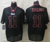 Nike New England Patriots 11 Edelman Lights Out Black Elite Jerseys