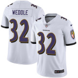 NFL Baltimore Ravens #32 Weddle White Vapor Limited Jersey