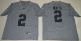 NCAA Heather Gray Alabama Crimson Tide #2 Jalen Hurts College Football Limited  Gridiron Gray Jersey