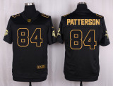 Mens Minnesota Vikings #84 Patterson Pro Line Black Gold Collection Jersey