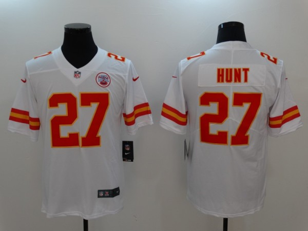 NFL Kansas City Chiefs #27 Hunt White Vapor Limited Jersey