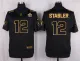 Mens Oakland Raiders #12 Stabler Pro Line Black Gold Collection Jersey