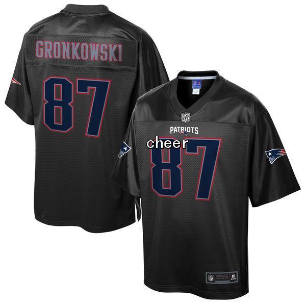 Mens New England Patriots Rob Gronkowski Pro Line Black Reverse Fashion Jersey