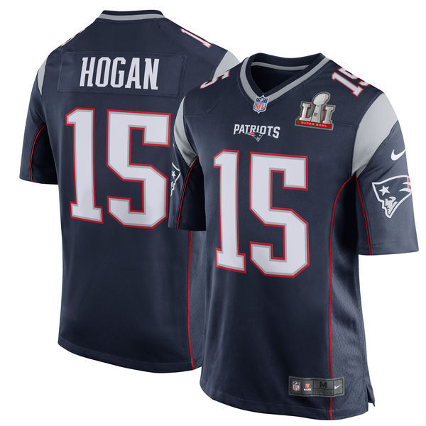 Chris Hogan New England Patriots Nike Super Bowl LI Navy Elite Jersey