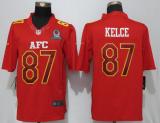 NFL Kansas City Chiefs #87 Kelce AFC All Star Red Jersey