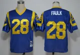 Blue Marshall Faulk Rams NFL Throwback #28 Jersey