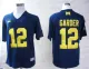 Michigan Wolverines #12 Devin Gardner Blue Jersey
