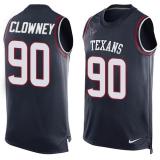 NFL Houston Texans #90 Clowney Blue Limited Tank Top Jersey