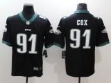 NFL Philadelphia Eagles #91 Cox Black Vapor Limited Jersey