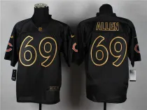 Nike Chicago Bears #69 Allen PRO Gold Lettering Fashion 2014 Jersey
