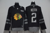 NHL Chicago Blackhawks #2 Keith 100th Anniversary Black Jersey