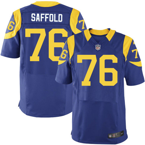 Mens Los Angeles Rams #76 Rodger Saffold Elite Blue Jersey