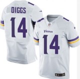 Nike Minnesota Vikings #14 Diggs White Elite Jersey