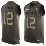 NFL Denver Broncos #12 Lynch Limited Green Salute to Service Tank Top