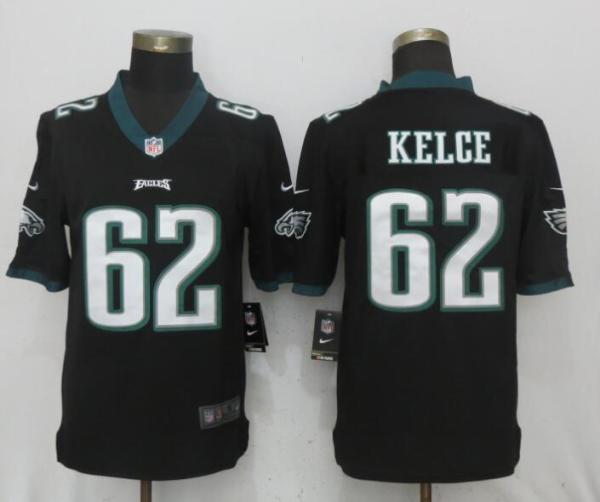 Nike Philadelphia Eagles #62 Kelce Black Vapor Untouchable Limited Jersey