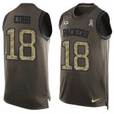 NFL Green Bay Packers #18 Cobb Limited Green Salute to Service Tank Top