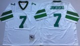 NFL Philadelphia Eagles #7 Jaworski White Throwback Jersey