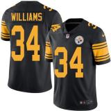 NFL Pittsburgh Steelers #34 Williams Black Color Rush Jersey