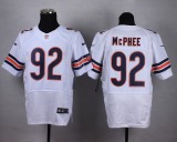 Nike Chicago Bears 92 McPhee White Elite Jersey