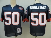 NFL Chicago Bears #50 Singletary Throwback Blue Jersey