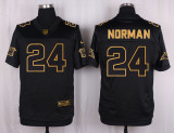 Mens Carolina Panthers #24 Norman Pro Line Black Gold Collection Jersey