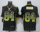 New Nike Pittsburgh Steelers 84 Brown Drift Fashion Black Elite Jersey