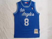 Throwback #8 Blue Kobe Bryant Los Angeles Lakers jersey