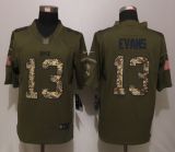 New Nike Tampa Bay Buccaneers 13 Evans Green Salute To Service Limited Jersey