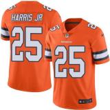 NFL Denver Broncos #25 Harris JR Color Rush Orange Jersey