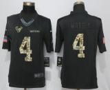 New Nike Houston Texans 4 Watson Anthracite Salute To Service Limited Jersey