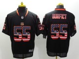 Nike Cincinnati bengals #55 Vontaze Burfict USA Flag Fashion Black Elite Jersey