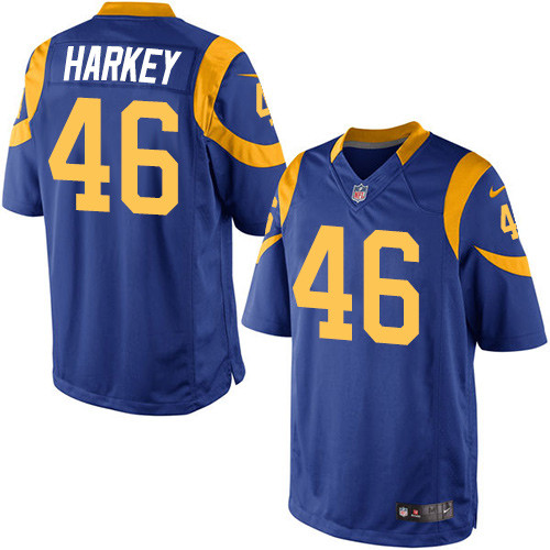 Mens Nike Los Angeles Rams #46 Cory Harkey Elite Blue Jersey