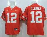 NCAA Ohio State Buckeyes #12 C.Jones Red Jersey