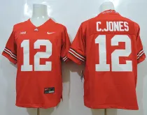 NCAA Ohio State Buckeyes #12 C.Jones Red Jersey