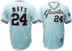 San Francisco Giants #24 Willie Mays M&N Jersey in White