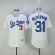 MLB Los Angeles Dodgers #31 Pederson White Elite Jersey