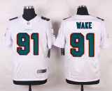 Nike Miami Dolphins #91 Wake White Elite Jersey