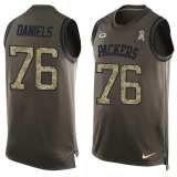 NFL Green Bay Packers #76 Daniels Limited Green Salute to Service Tank Top