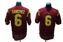 NCAA USC Trojans #6 Sanchez red jersey